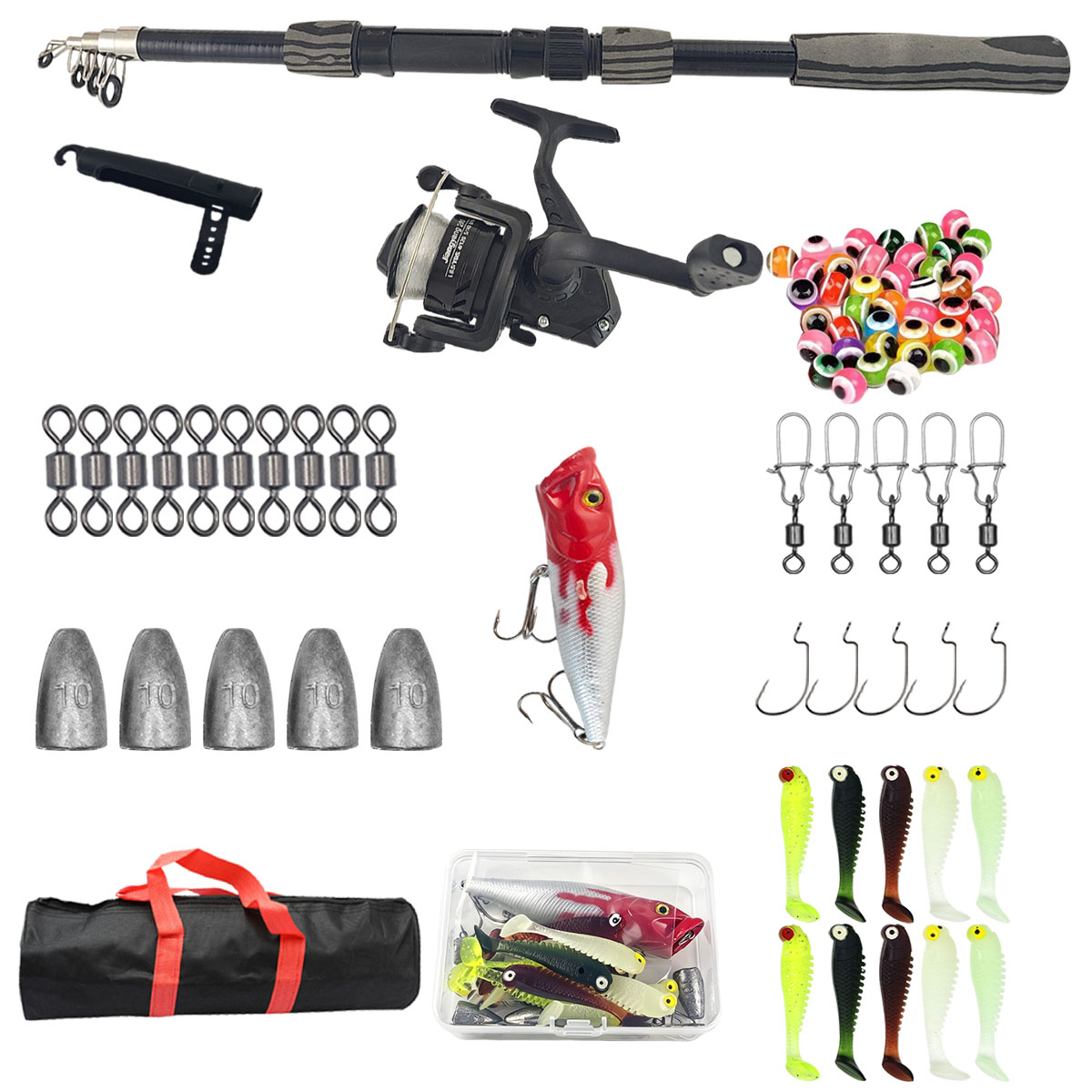 Portable Telescopic Fishing Ro - đánh giá và giá Fishing Rod Case